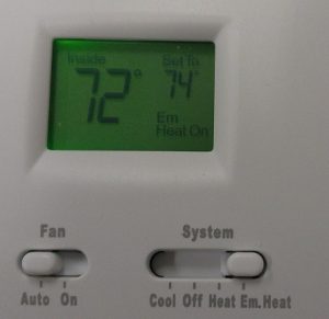 image of emergency heat indicator